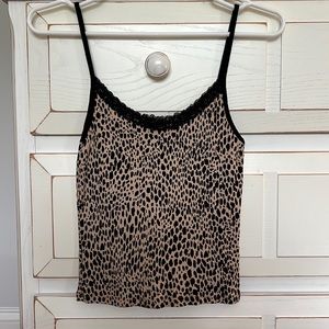 PacSun Cheetah Lace Tank Top by Brandy Melville One Size